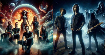 AI images of rock bands.